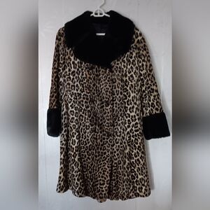 COPY - womens VINTAGE leopard long coat